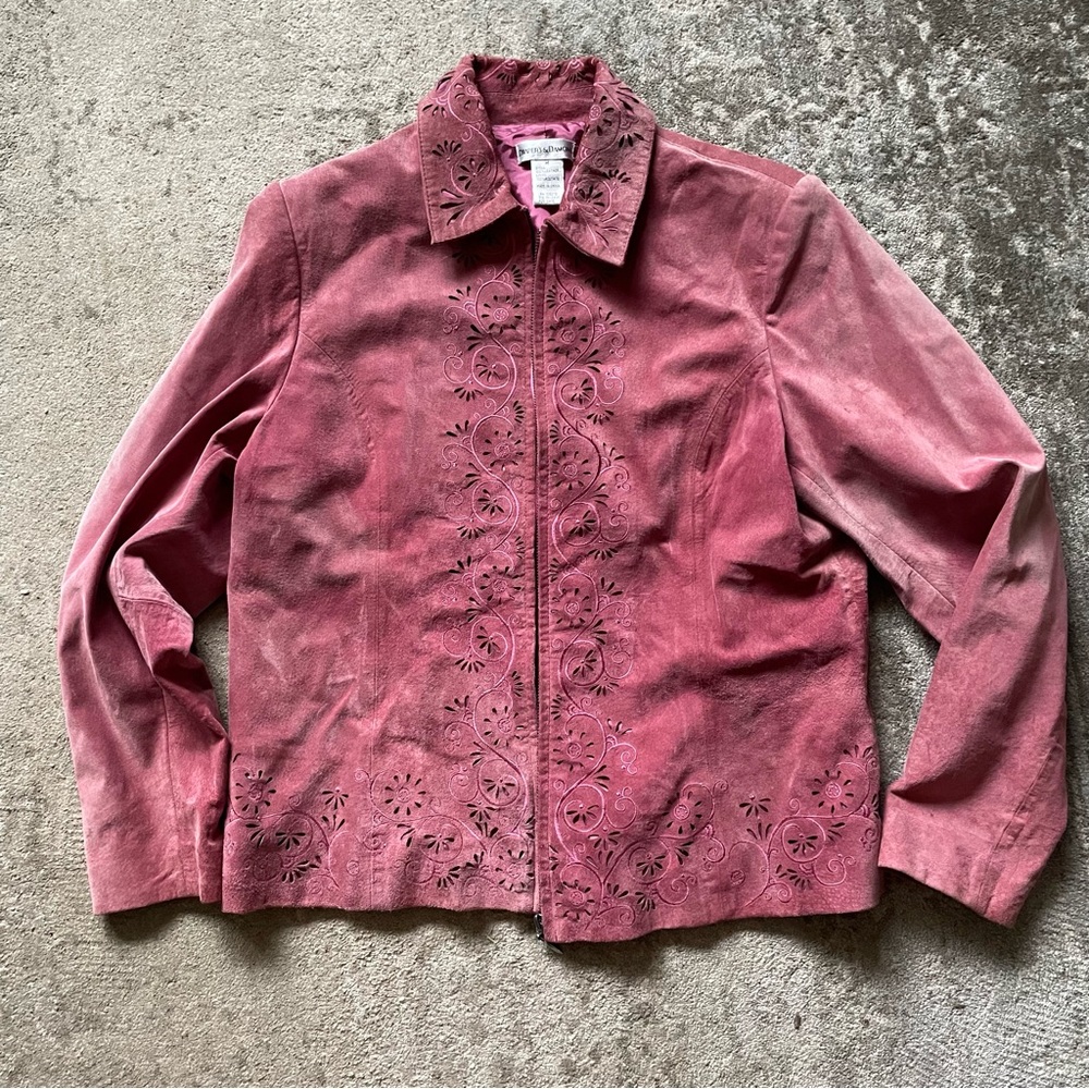 Vintage Pink Suede Jacket